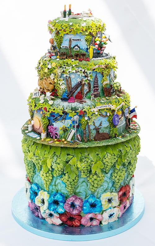 Amanda and stephen's cake  - 50th birthday and 25th wedding anniversary